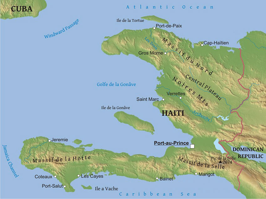A map of Haiti